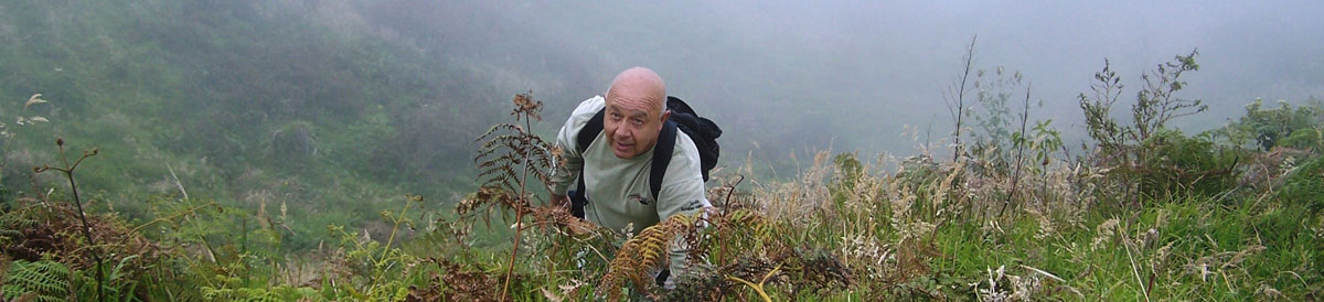 image of Alvaro Ugalde climbing hill