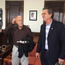 image of Alvaro and Environment Minister Edgar Gutiérrez
